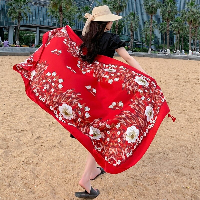 90x185 سنتيمتر الطباعة الوطنية نمط الصيف فستان الشمس الشاطئ بيكيني ردائه التفاف وشاح المرأة البرازيلي ملابس السباحة الاستحمام الغطاء