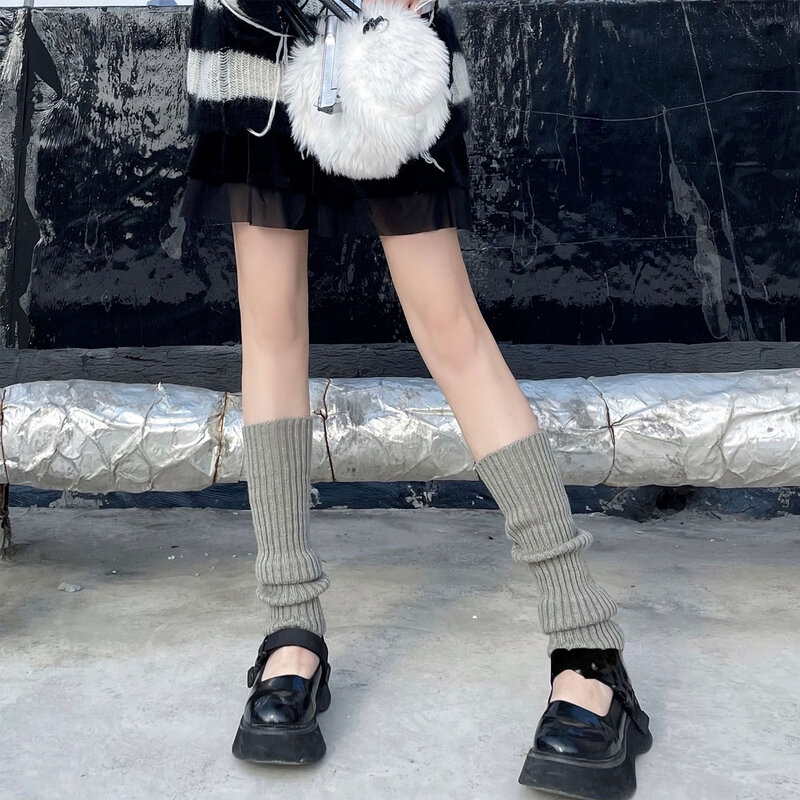 اليابانية لوليتا تدفئة الساق ، JK موحدة الجوارب الطويلة ، الكورية نمط طماق ، محبوك كومة حتى الركبة الجوارب ، غطاء الاحترار القدم ، Y2K