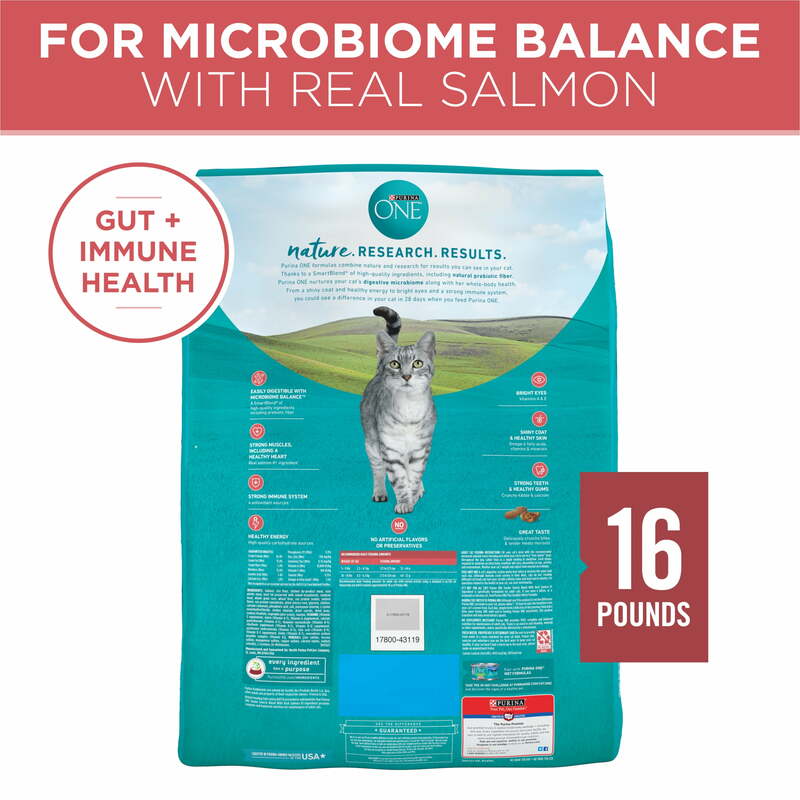 بورينا-واحد العطاء حدد الغذاء القط الجاف ، البروتين الحقيقي عالية ، سمك السلمون ، كيس 16 رطل
