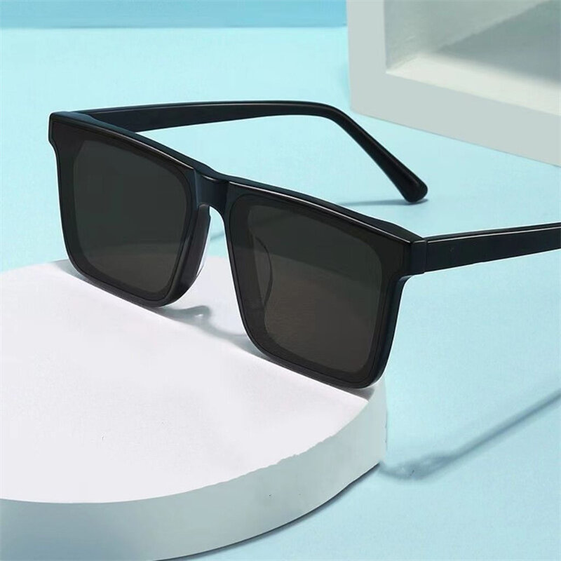 الرجعية كبيرة مربع الإطار النظارات الشمسية النساء العلامة التجارية مصمم أسود كول الرجال نظارات الشمس UV400 ظلال حماية نظارات نظارات