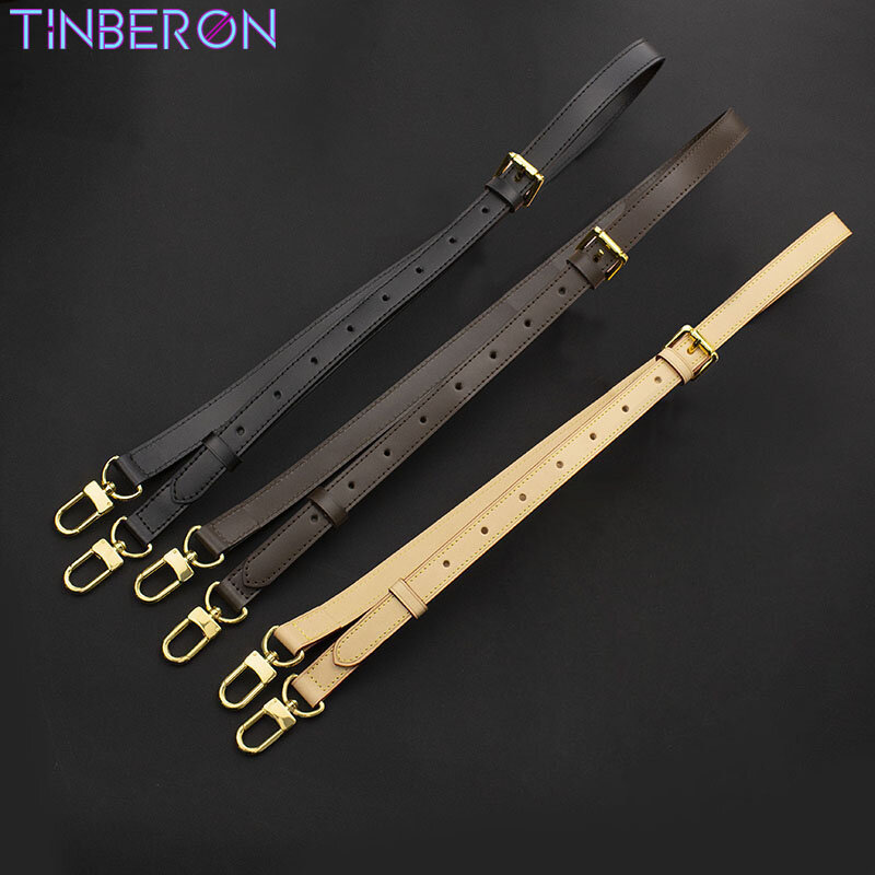 Tinberon الخضار المدبوغة حقيبة جلدية حزام سيدة قابل للتعديل استبدال الأشرطة سوف تغيير لون جلد طبيعي حزام الكتف