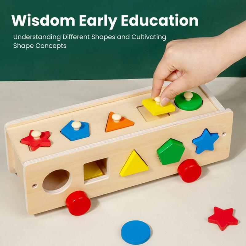 ألعاب تعليمية في مرحلة الطفولة المبكرة ، صندوق فرز شكل خشبي ، تطوير المهارات المعرفية ، الأطفال الصغار ، الأطفال