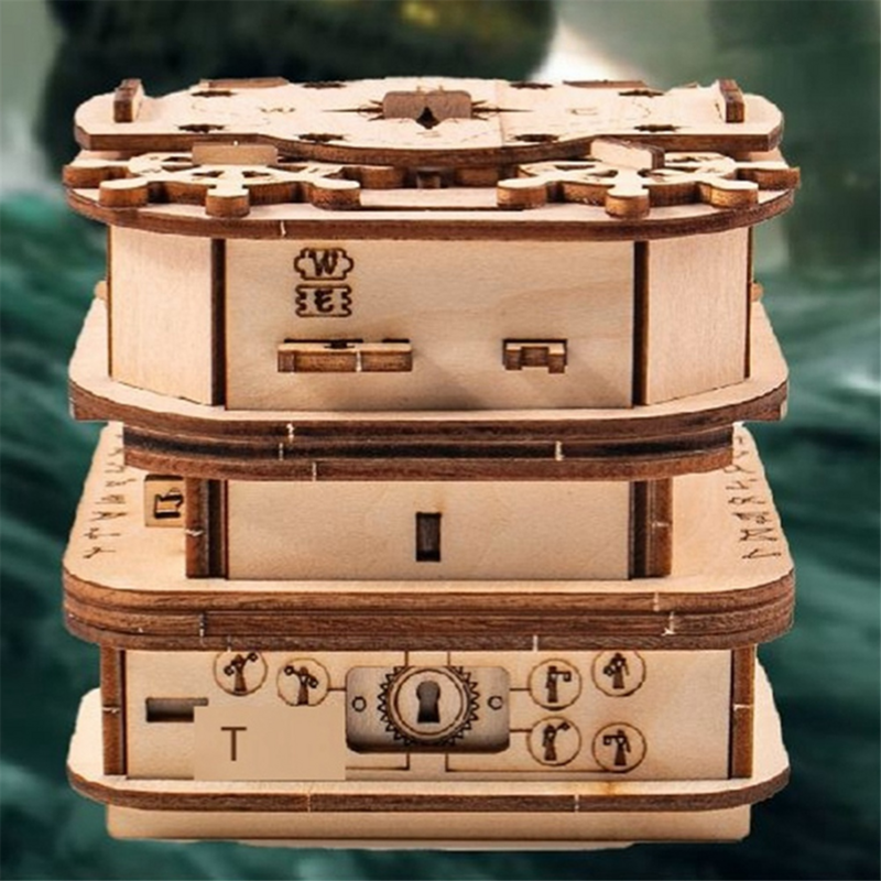 ديفي جونز لوكر-صندوق ألغاز خشبي ، بانوراما للبالغين ، دعابة دماغية ، أداة هدية عيد ميلاد للرجال ، صندوق هدايا