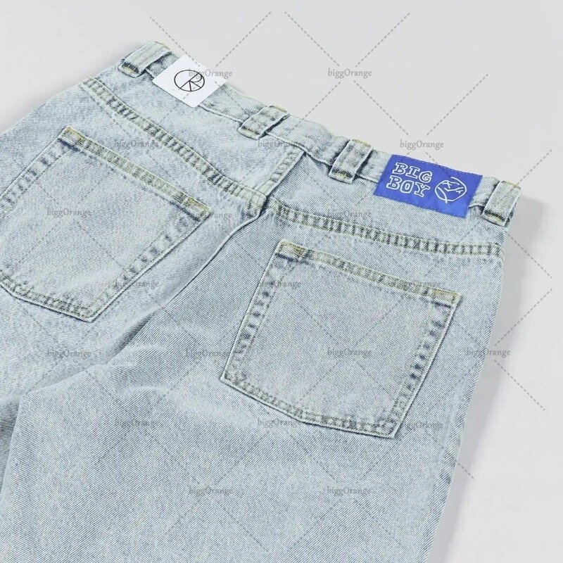 سراويل جينز متعددة الاستخدامات للشارع الأوروبي وأمريكي للرجال والنساء ، ملابس كاجوال فضفاضة ، جينز مطبوع أنيمي متعدد الجيوب ، Y2K