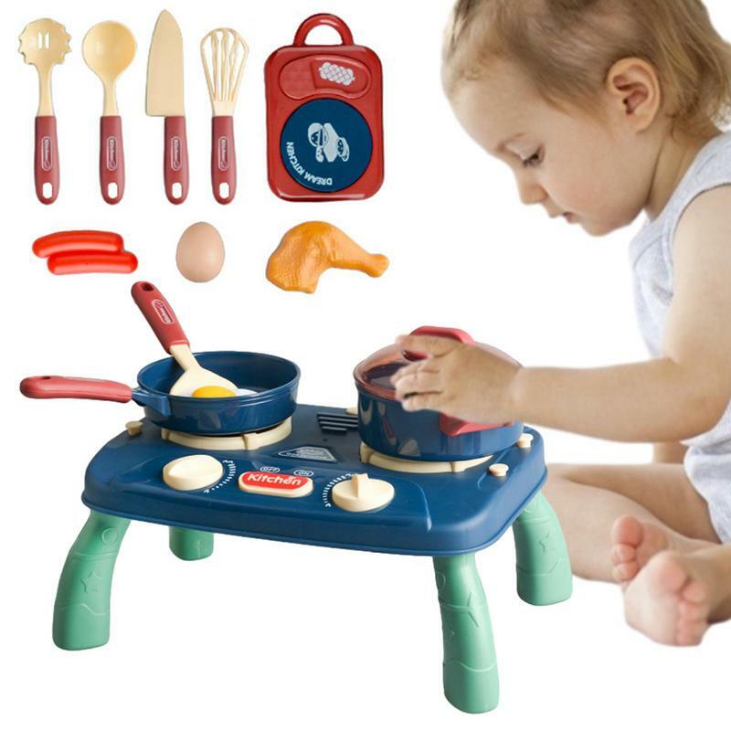 مجموعة ألعاب المطبخ المناسبة للأطفال ، ألعاب تجهيزات المطابخ ، مجموعة أدوات الطعام ، الأواني والمقالي ، أواني ، طفل صغير ، 19 قطعة