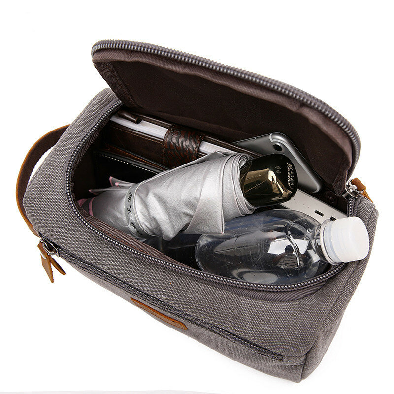 حقيبة أدوات تجميل قماشية للرجال والنساء ، مجموعة Dopp لحلاقة الغسيل ، حقيبة مستحضرات تجميل للسفر ، منظم حقائب الحقائب