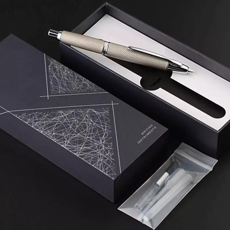 قلم حبر حبر معدني من Majohn A1 ، تصميم نمط مقياس السمك ، أحواض مللي متر EF 0.4 ، أقلام حبر الكتابة ، اللوازم المدرسية والمكتبية ، قلم هدايا