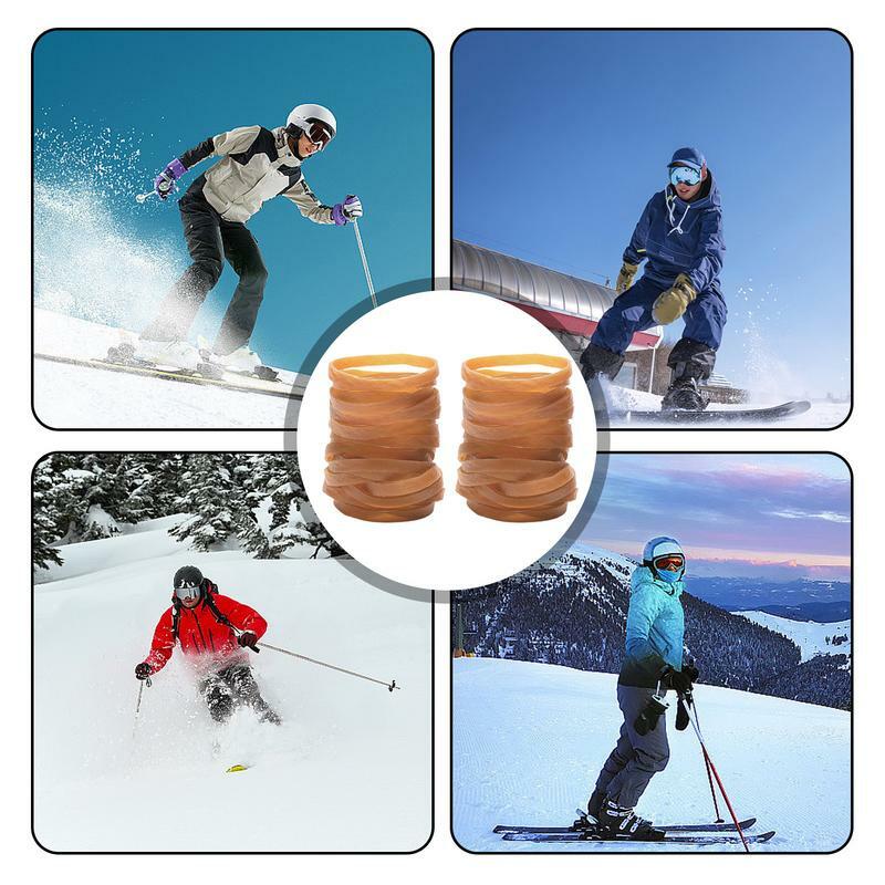 أشرطة الفرامل لربط التزلج ، معدات التزلج ، حزام المرونة ، الرياضة في الهواء الطلق ، لوحة الثلج ، 30 قطعة