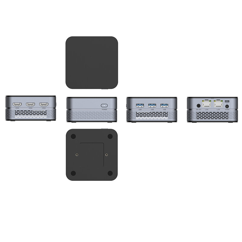 فايروبات-كمبيوتر مكتبي صغير ، T9 بلس ، انتل N100 ، 16 جيجابايت ، lpdddr5 ، G ، ويندوز 11 ، BT4.2 ، واي فاي 5 ، شبكة محلية مزدوجة صغيرة جدا ، ثلاثة HDMI