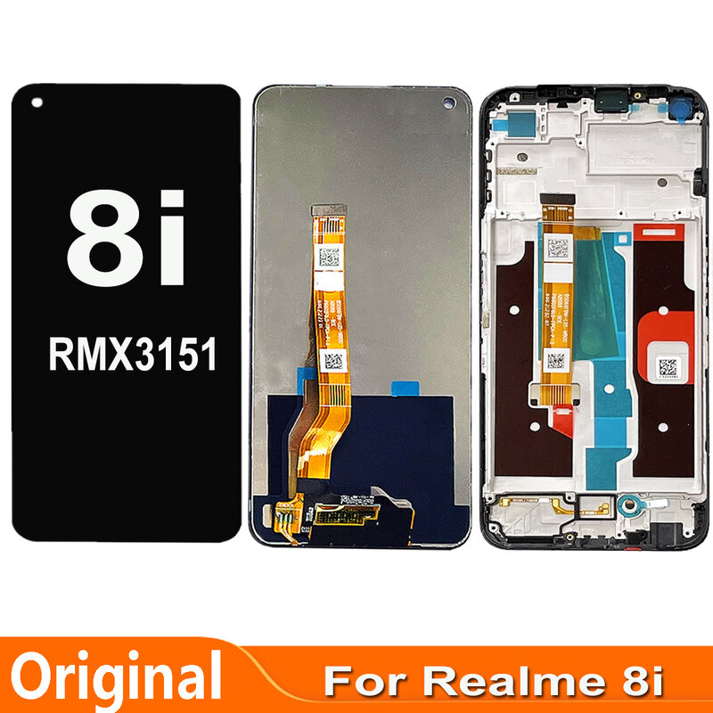 ل Realme 8i RMX3151 شاشة الكريستال السائل مجموعة المحولات الرقمية لشاشة تعمل بلمس استبدال أجزاء