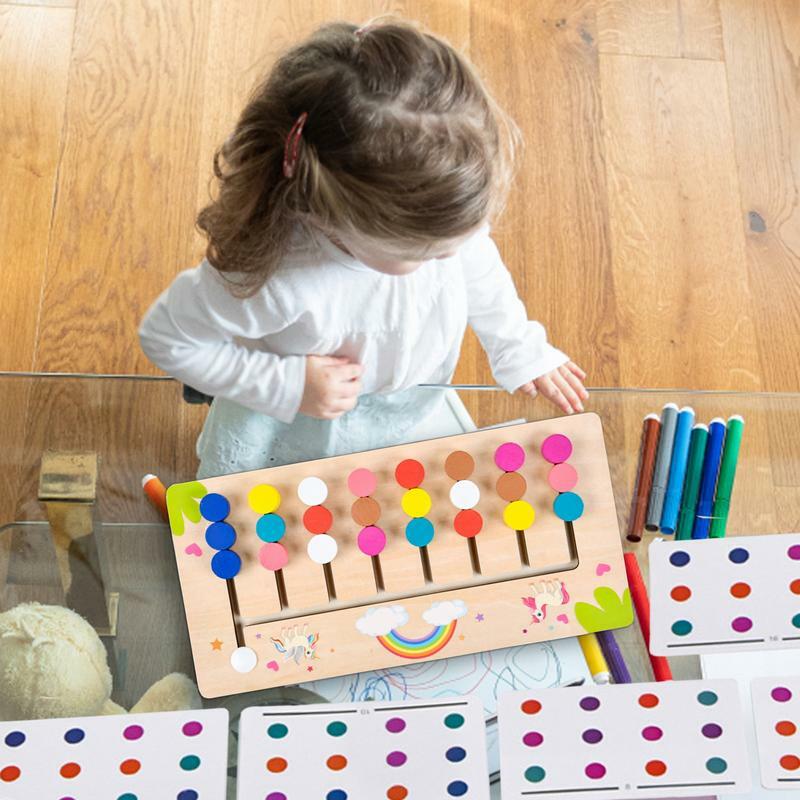 لوحة حسية ملونة للأولاد ، لعبة ألوان متطابقة ، لغز منزلق ، لعبة منطقية تعليمية ، إبداعية ، لعبة منطقية