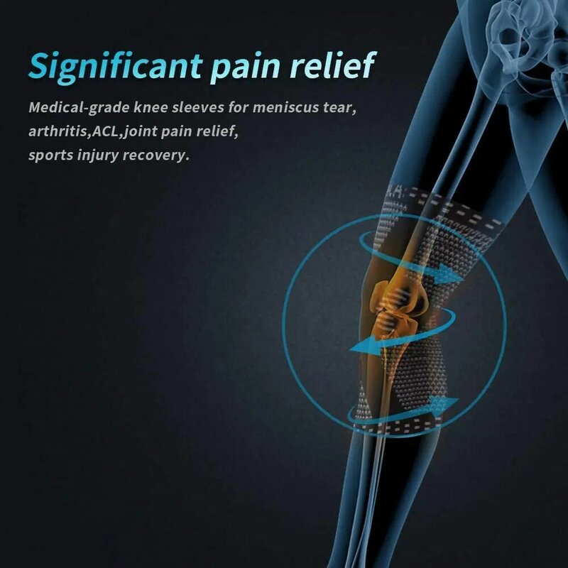 دعامة الركبة NEENCA دعم مع مثبتات جانبية الرضفة هلام ضغط الركبة كم لألم الركبة الغضروف الغضروفي المسيل للدموع إصابة الانتعاش
