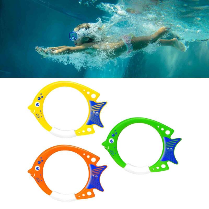 ألعاب حلقات أسماك الغوص للأطفال ، ألعاب حمامات السباحة ، حلقات السباحة الممتعة ، ألعاب تحت الماء ، الأولاد ، الصيف ، 3 * *