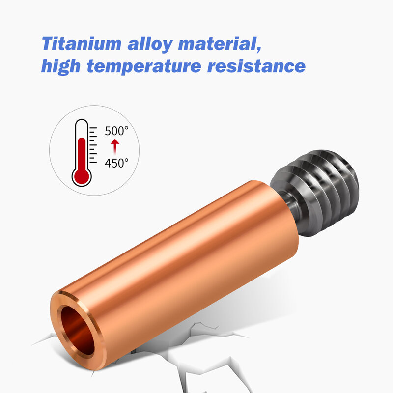 ثنائية المعدن CR10 الحرارة كسر سبائك التيتانيوم الحرارة كسر الحلق 1.75 مللي متر النحاس تصفيح أنبوب للطابعة أندر 3 CR-10 Hotend ثلاثية الأبعاد
