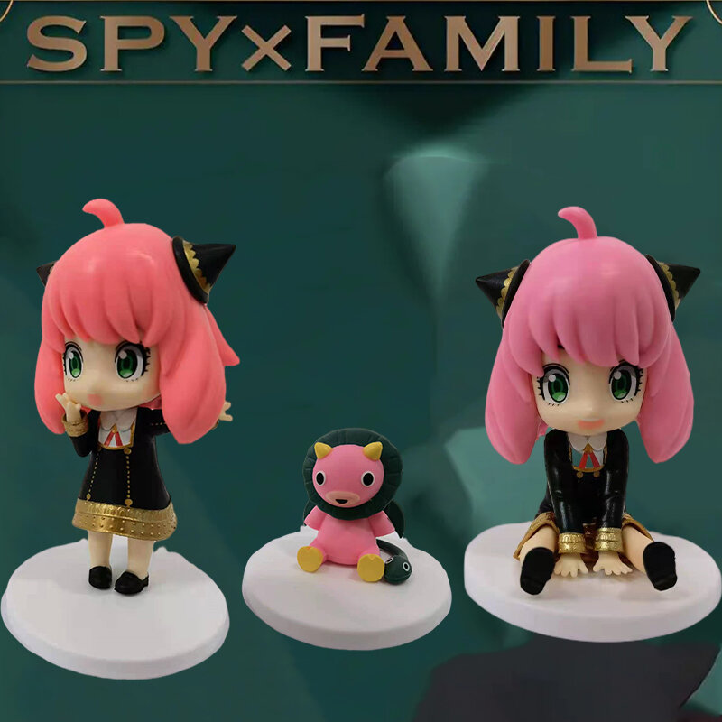 نموذج للتجسس X للعائلة دمية لطيفة على شكل شخصية أنيمي البوب مع مجموعة هدايا على الموضة من مادة الكلوريد متعدد الفينيل
