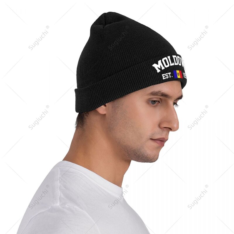 قبعة صغيرة محبوكة للجنسين ، قبعة قبعة ، قبعة دافئة للرجال ، النساء ، الأولاد ، روسيا ، EST.1991 ، الشتاء ، الخريف