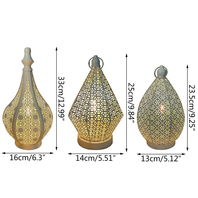 الرجعية فانوس المغربي نمط الحديد المطاوع ليلة مصباح أضواء المناظر الطبيعية