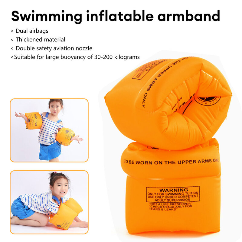 2 على شكل ذراع للتدريب على السباحة ، خواتم ذراع قابلة للنفخ للسباحة للأطفال البالغين ، كم عائم للسباحة للأطفال
