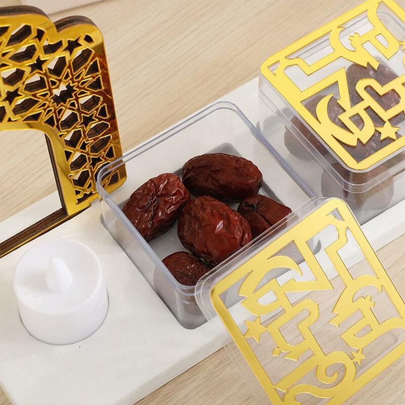 إمدادات غذائية لحفلة رمضان ، صينية نجمة قمر ، ديكور طاولة حلوى