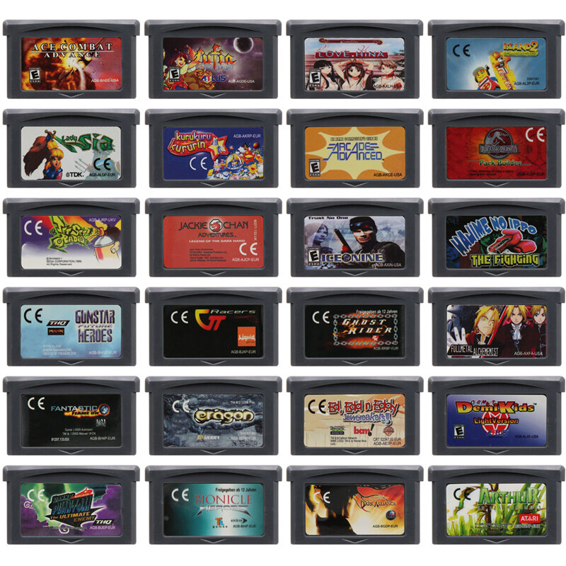 مجموعة خرطوشة ألعاب GBA النفاثة ، بطاقة وحدة التحكم في ألعاب الفيديو ، Lufia أنقاض تقاليد ، 32 بت