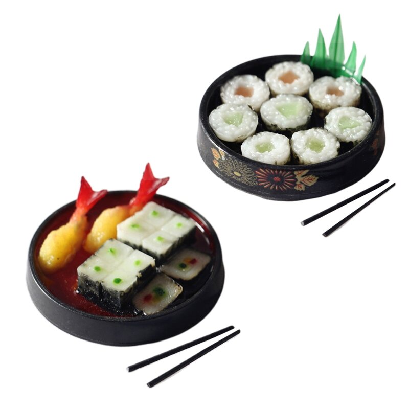 4 قطعة/المجموعة/مجموعة لعبة طعام السوشي اليابانية المصغرة لـ