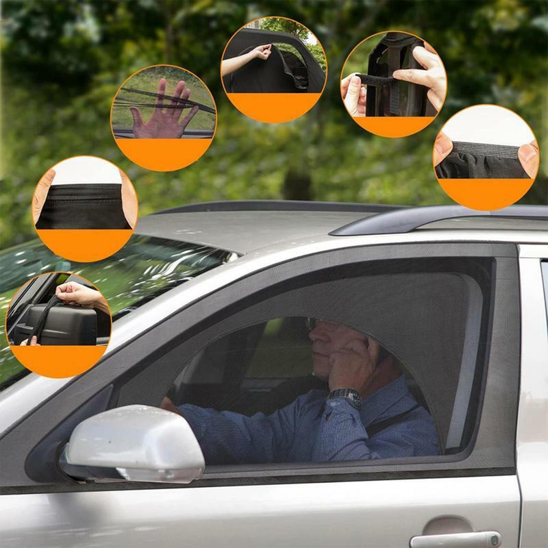 مظلة نافذة السيارة الجانبية للحماية من أشعة الشمس ، الخصوصية الأمامية والخلفية ، ظلال حاجب نافذة السيارة الجانبية القابلة للتنفس