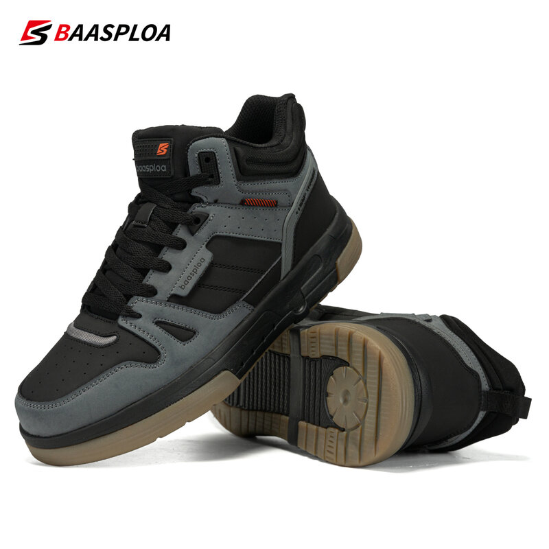 Baasploa-حذاء تزلج رجالي مقاوم للماء من القطيفة ، أحذية رياضية للرجال ، أحذية قطنية دافئة ، غير قابلة للانزلاق ، غير رسمي ، شتاء
