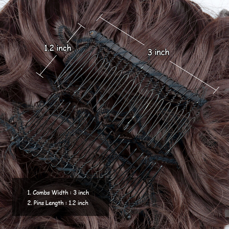 مشبك مشط كبير في الشعر التمديد المجعد قطع الشعر الاصطناعية Chignon النساء غطاء أوبدو هيربيسي تمديد كعكة الشعر للنساء
