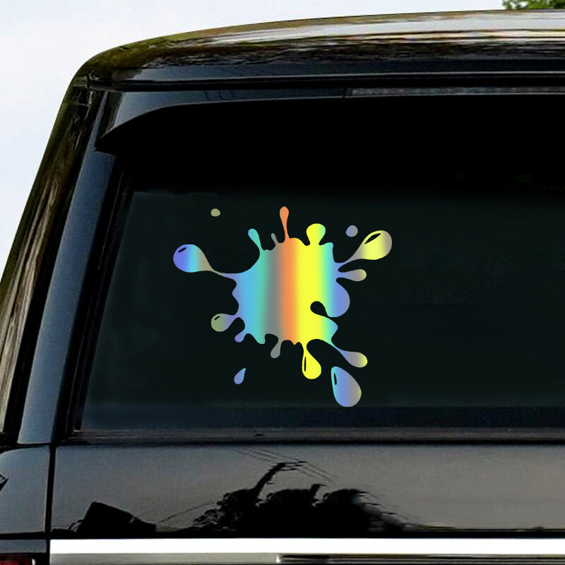 ملصقات سيارة عاكسة على شكل قطرة الماء ، خدش مضحك ، ملصقات نافثة للحبر لطلاء الجسم ، ديكور نافذة السيارة