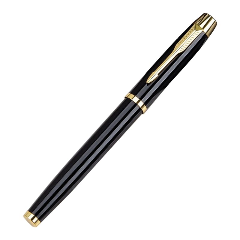 قلم توقيع معدني مع مشبك قلم قلم جل معدني قابل لإعادة الملء قلم هدايا الأعمال D5QC