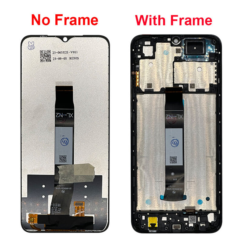شاشة LCD وشاشة تعمل باللمس مع إطار ، تجميع رقمي ، استبدال لـ Xiaomi Redmi A2 + ،