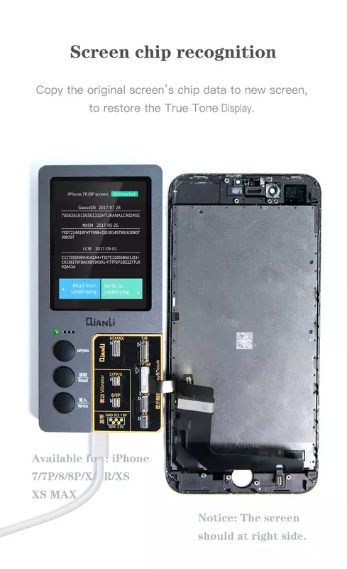 Qianli-لوحة LCD لهاتف iPhone 12 - 15 Pro Max ، نغمة الشاشة ، استعادة معرف الوجه ، إصلاح البطارية ، eeprogrammer ، iCopy Plus ، حفلة موسيقية V