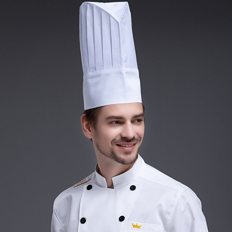 الرجال المطبخ قبعة مرنة فندق مطعم المطبخ الشيف القبعات العالية تقديم الطعام مخبز كعكة متجر تنفس كوك متوسطة قبعة