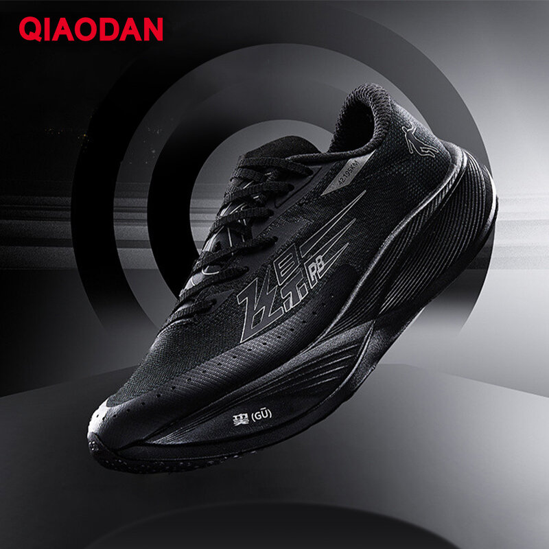 QIAODAN-المهنية ماراثون الاحذية ، لوحة الكربون ، تنفس الاستقرار حذاء رياضة ، أسود ، Feiying ، PB3.0 ، 2023 ، BM23230299 ، جديد