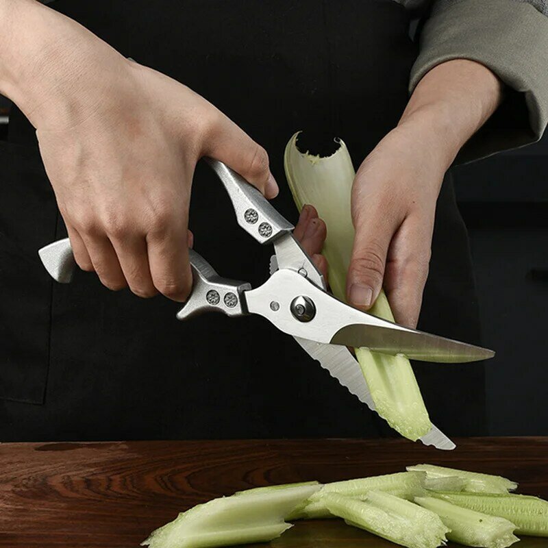 سكين ساطور دمشقي من الفولاذ المقاوم للصدأ ، لحم ، فاكهة ، عظام ، صيد سمك ، سكين طاه في المطبخ ، مقص عظام الدجاج