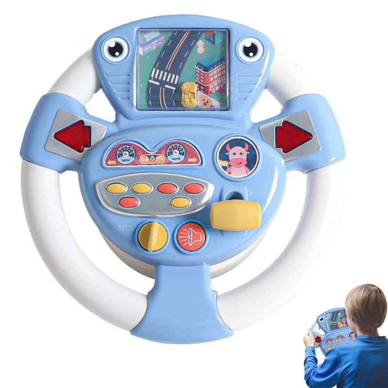 الأطفال محاكاة القيادة عجلة القيادة لعبة طفل القيادة اللعب سيارة التحكم عن بعد لعب الاطفال التعليم المبكر التعلم الصوت لعبة