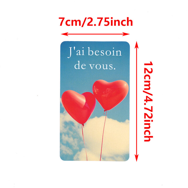 بطاقات التاروت الفرنسية للعرافة ، لقطات الحب ، سطح تأكيد أوراكل ، رواية ثروة النبي ، 52 بطاقة ، 12 × 7 سم