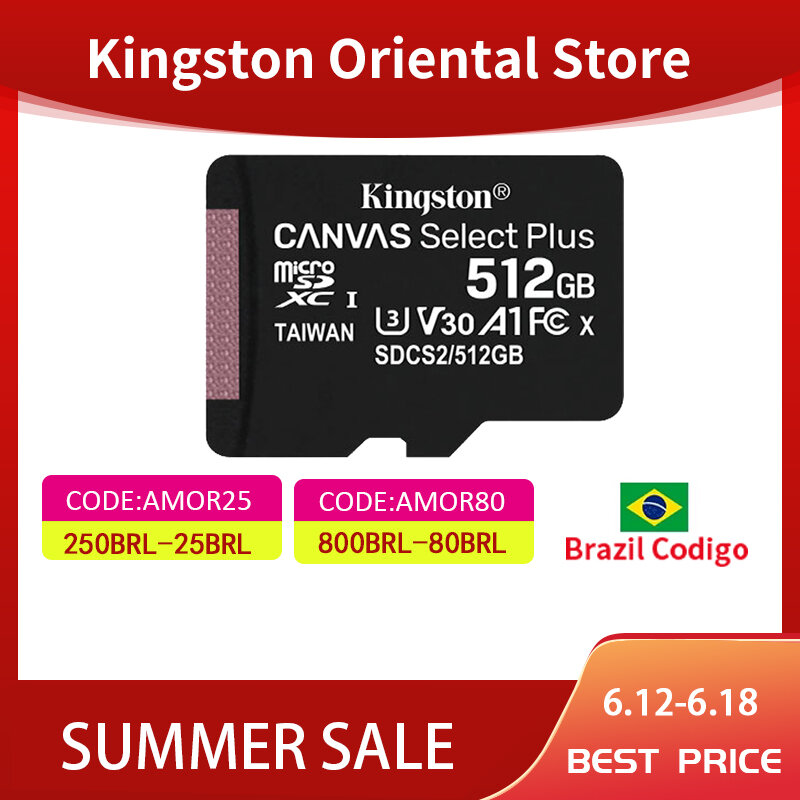 بطاقة ذاكرة كينجستون 128GB 32GB Micro SD TF 64GB 256GB MicroSD SDCS2 100 برميل/الثانية سرعة القراءة فئة 10 بطاقة فلاش SD