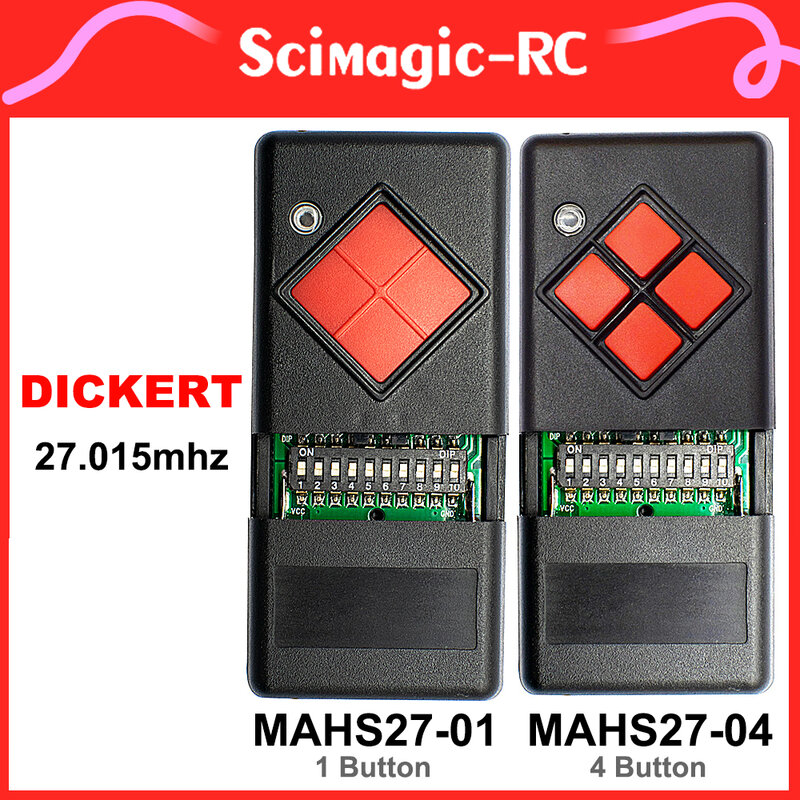 DICKERT-جهاز تحكم عن بعد في المرآب بزر أحمر ، جهاز إرسال يدوياً ، من من جميع التصميمات ، من جميع التصميمات