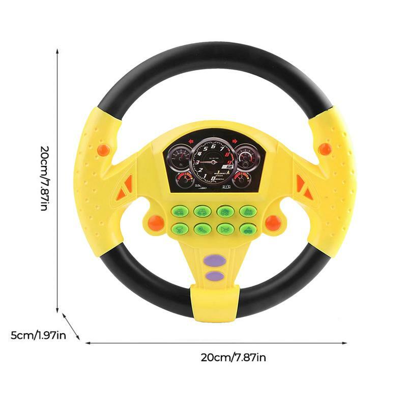 سيارة لعبة محاكاة عجلة القيادة مع الضوء والصوت للأطفال ، محاكاة ، مضحك ، التعليمية