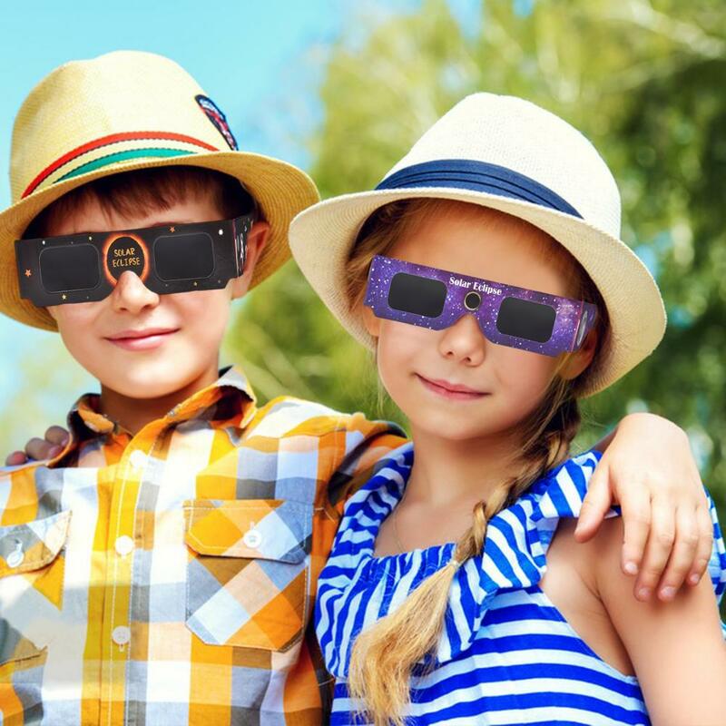 نظارات كسوف شمسية آمنة ، Iso 42-2 ، حماية من الضوء الضار ، إطار ورقي مباشرة