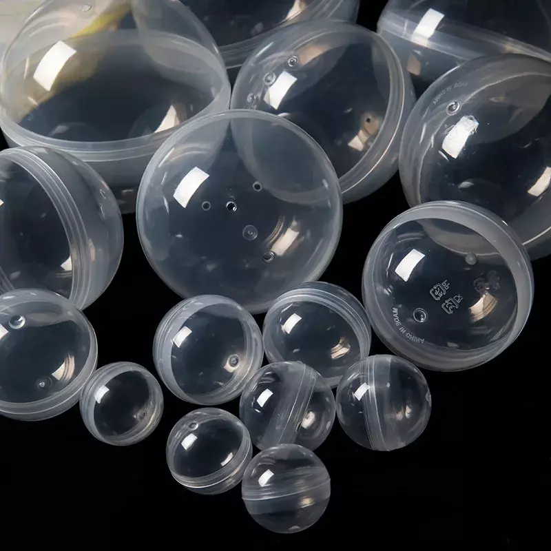 20 قطعة واضحة يمكن فتح الشفافية البلاستيك كبسولة لعبة مفاجأة الكرة حاوية صغيرة صنع الأشياء نموذج دمية الملحقات لعبة