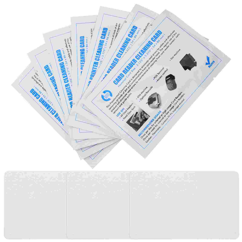 منظفات بطاقات تنظيف لمحطات Pos ، جميع الأدوات القابلة لإعادة الاستخدام ، قارئ Pvc ، 10 غرض