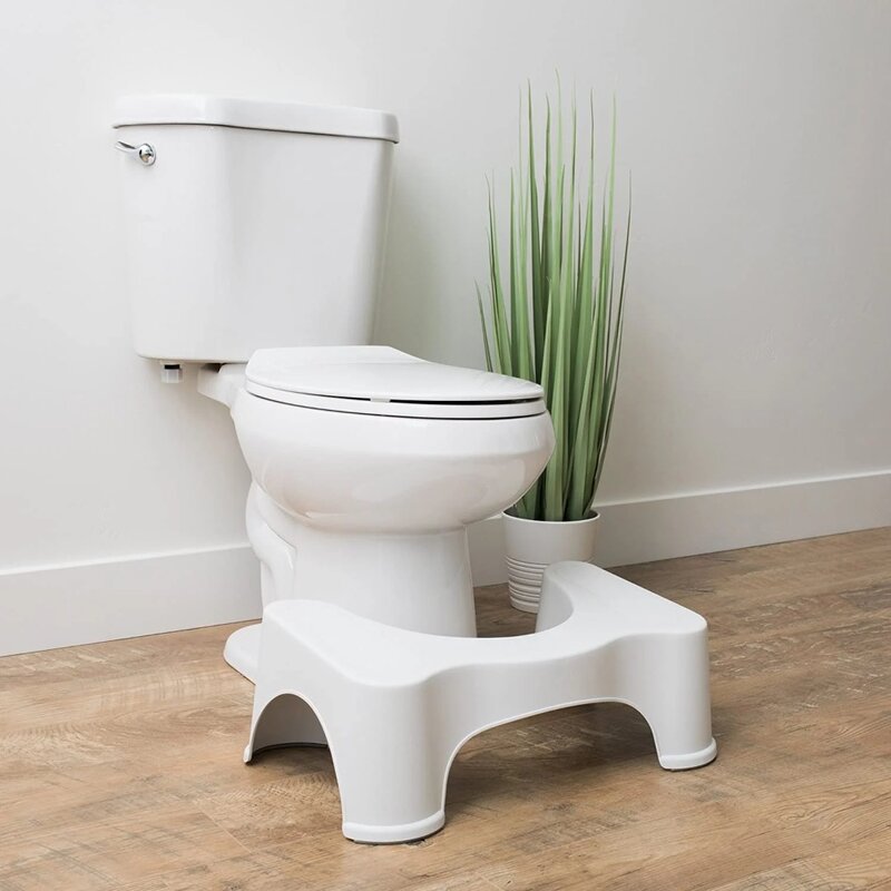 كرسي مرحاض الحمام الأصلي ، ارتفاع 7 بوصة ، أبيض