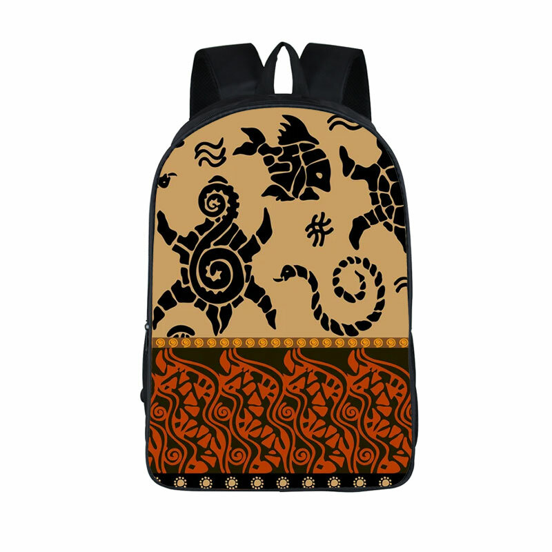 حقيبة ظهر تقليدية بولينيزية مطبوعة قبلية للمراهقات والأولاد والبنات حقائب مدرسية ، حقيبة نهارية للسلاحف هاواي ، حقائب كتب للأطفال