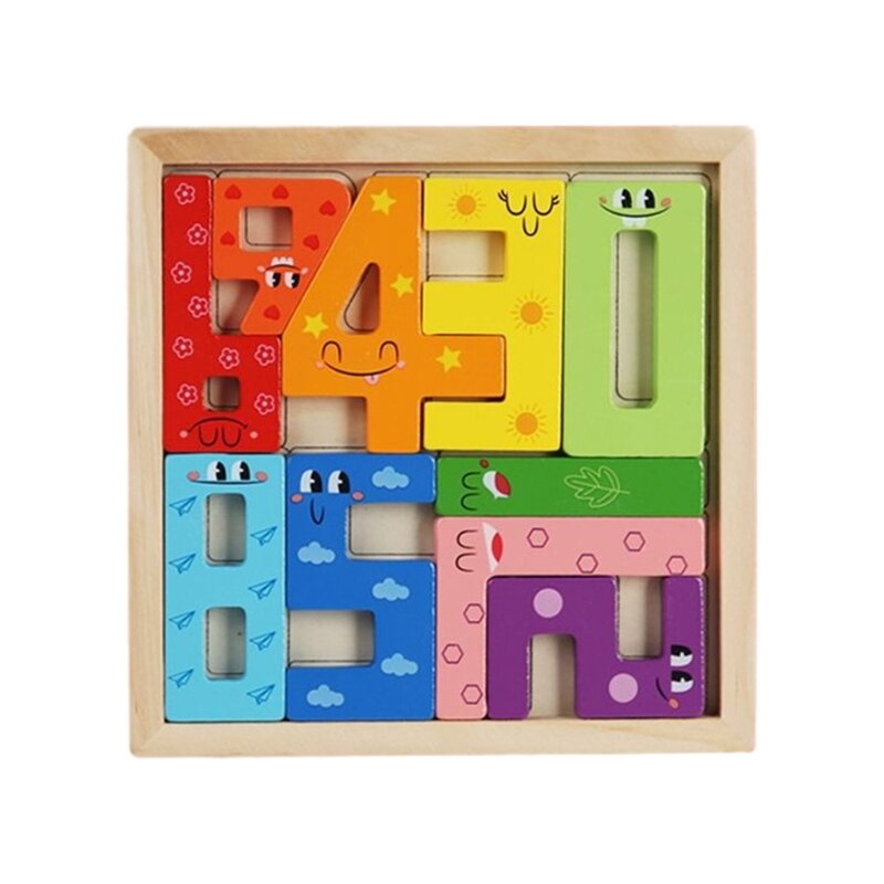 خشبية الحيوان كتلة ثلاثية الأبعاد لغز لعبة الحيوان على شكل قطع خشبية لغز التعليمية التراص لعبة للأطفال