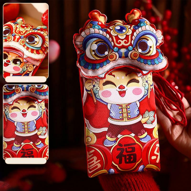 الحزم الحمراء السنة القمرية الصينية الجديدة ، أكياس المال الإبداعية ، مغلفات مهرجان الربيع مختومة ، 1 قطعة