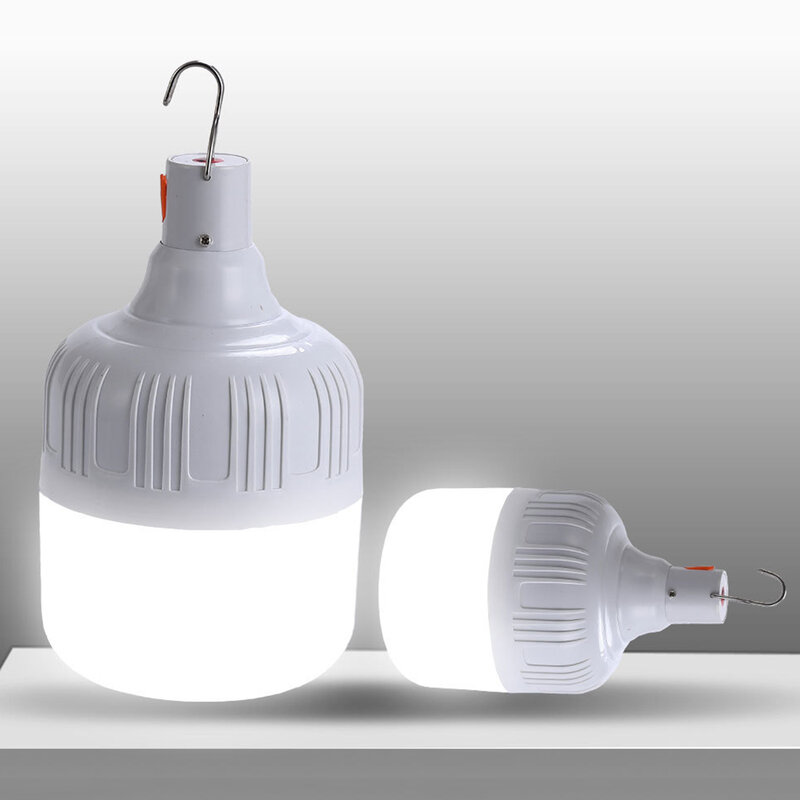 مصابيح LED محمولة خارجية قابلة لإعادة الشحن بمنفذ USB ، إضاءة طوارئ عالية السطوع ، خطاف ، تخييم ، صيد ، فانوس ، أضواء ليلية