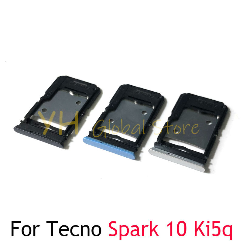 حامل صينية فتحة بطاقة Sim ، قطع غيار ، Tecno Spark 10 ، Ki5q ، Ki5 ، 20 قطعة