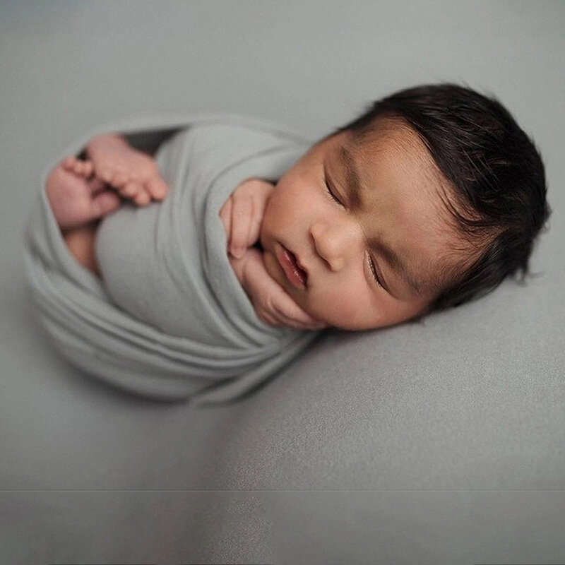 مستلزمات التصوير الفوتوغرافي لحديثي الولادة ، بطانية طويلة قابلة للتمدد ، قابلة للتنفس وصديقة للجلد ، بطانيات استقبال للأطفال ، لف قماط ، Unsex